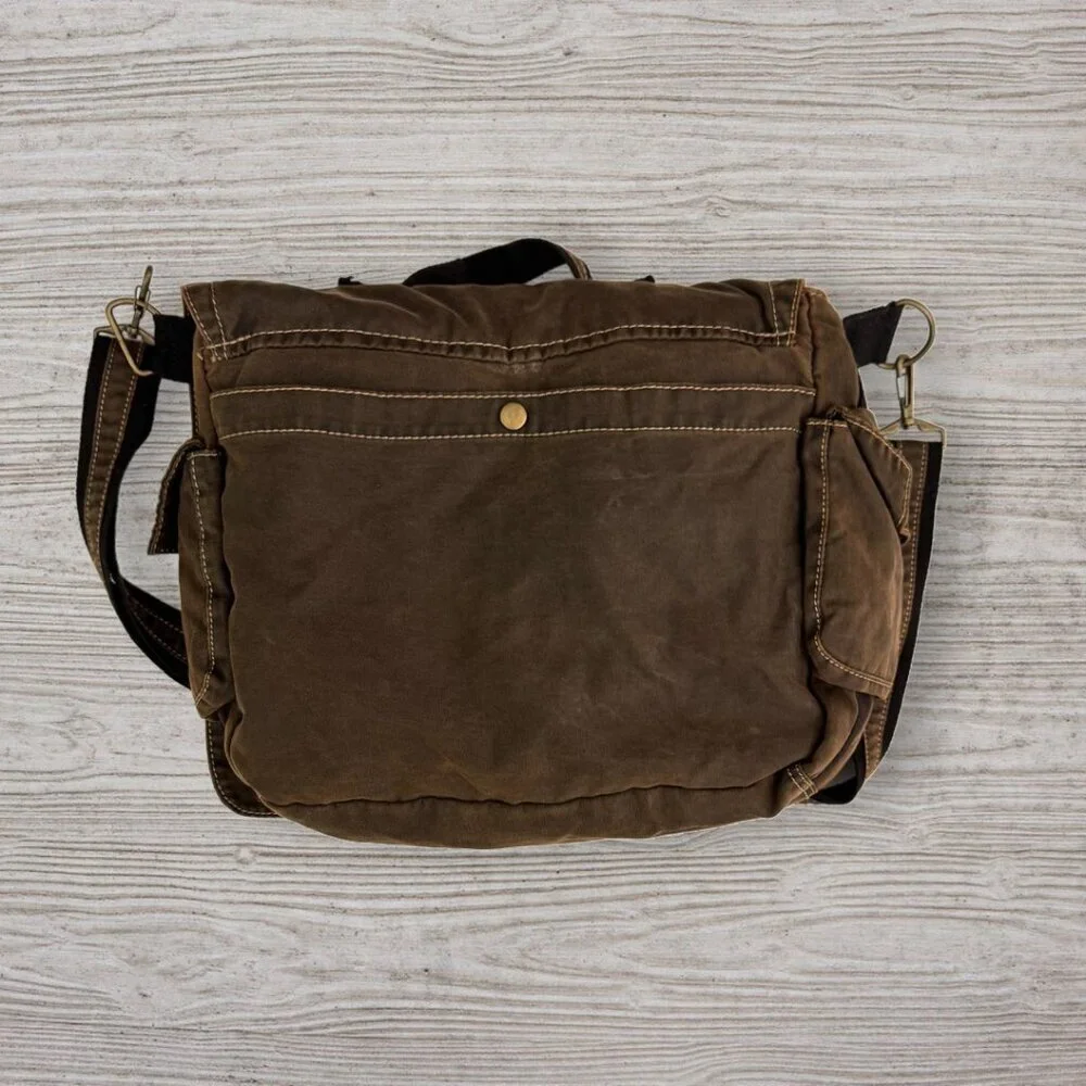 Bon Jovi The Circle Tour VIP Messenger Bag Brown Canvas Shoulder